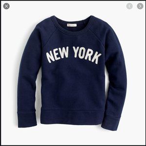 New York JCrew sweatshirt in navy